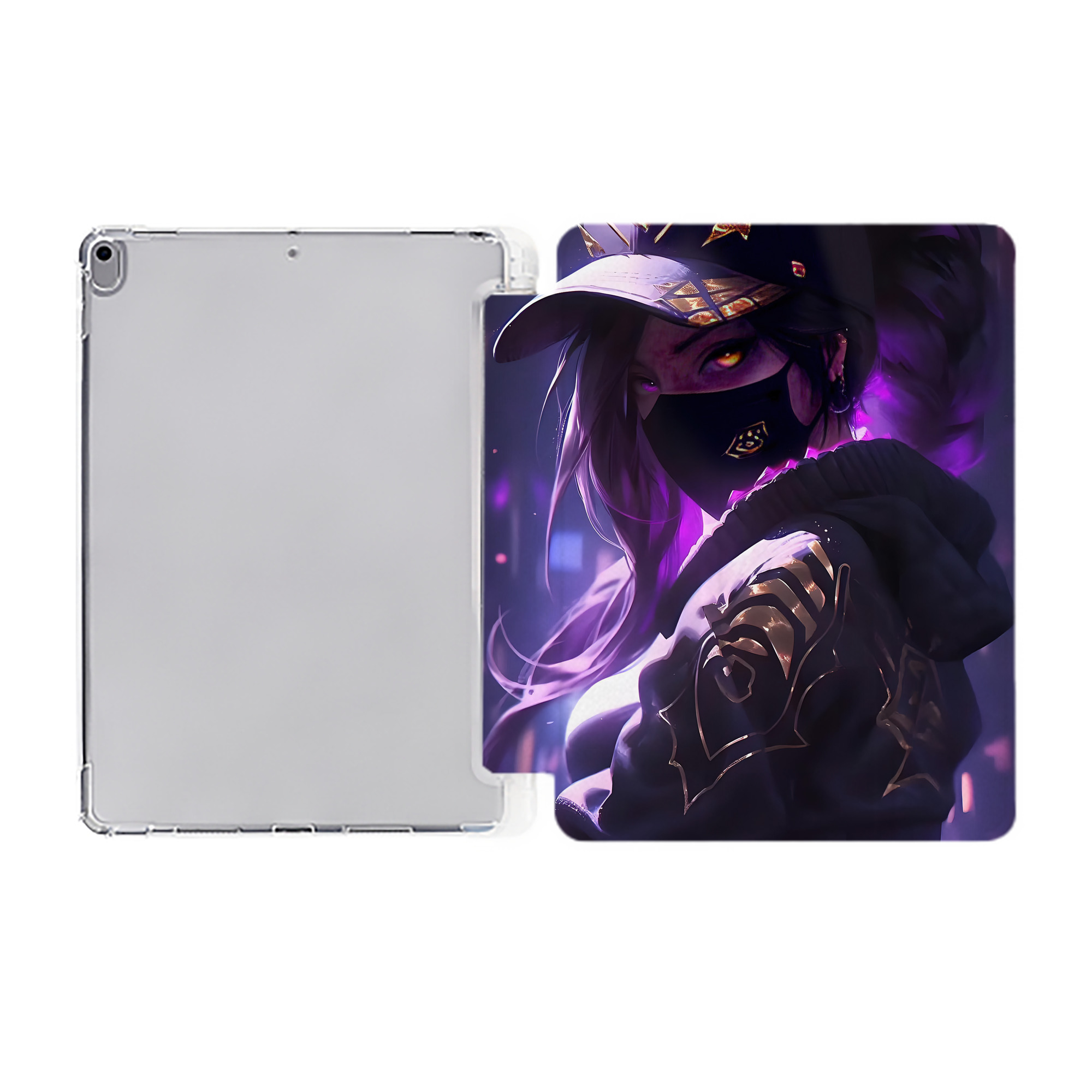 （画像用） リーグ・オブ・レジェンド League of Legends LOL IPad ケース ペン収納付き 三つ折りスタンド PUレザー×シリコン 対応機種9.5/10.5/10.9インチ
